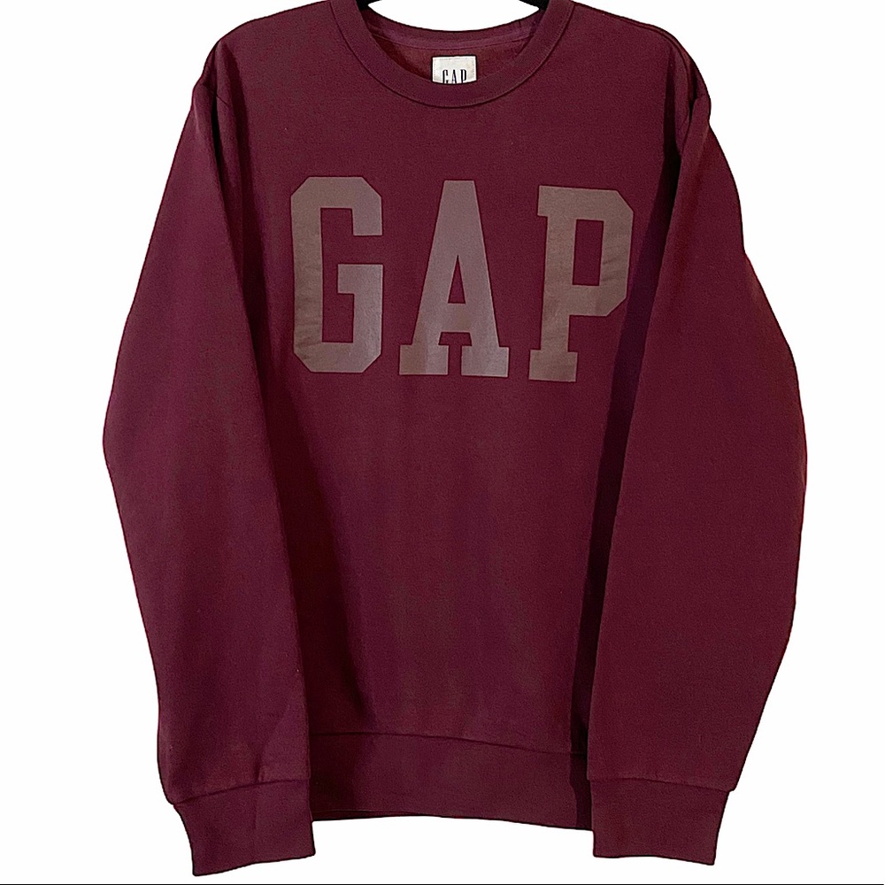 GAP MEN’S Logo Burgundy Crewneck Sweatshirt